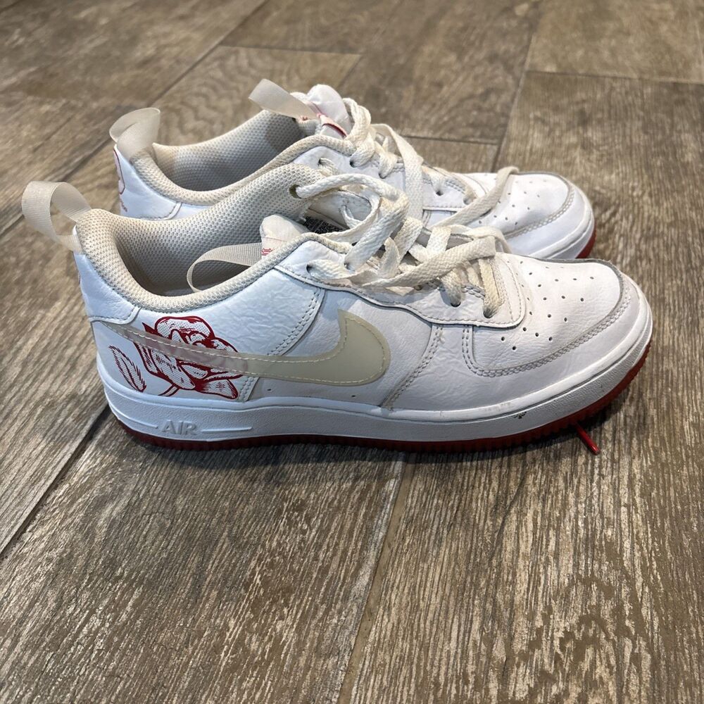 Nike Air Force 1 Thank You Plastic Bag White/Red Youth Size 6